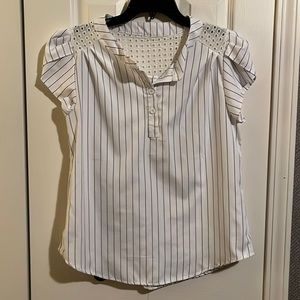 White Striped Blouse